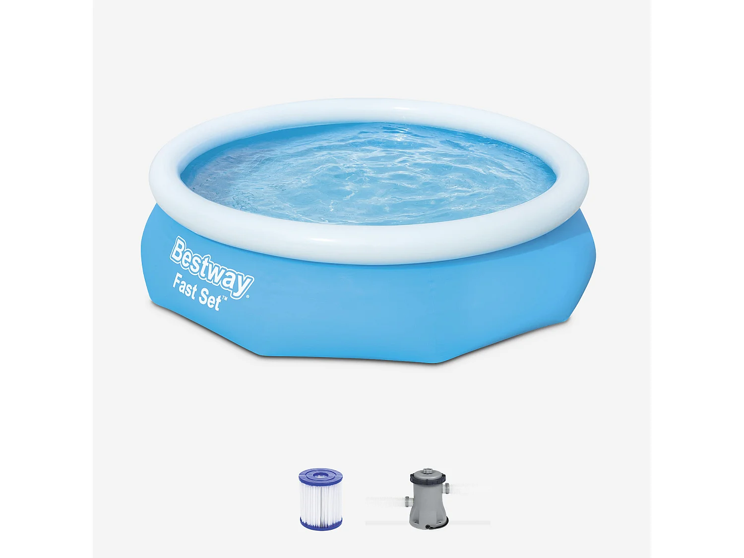 Piscine Autoportante Bestway Fast Set 305x76 cm Filtre à Cartouche de 1.249 litres/heure