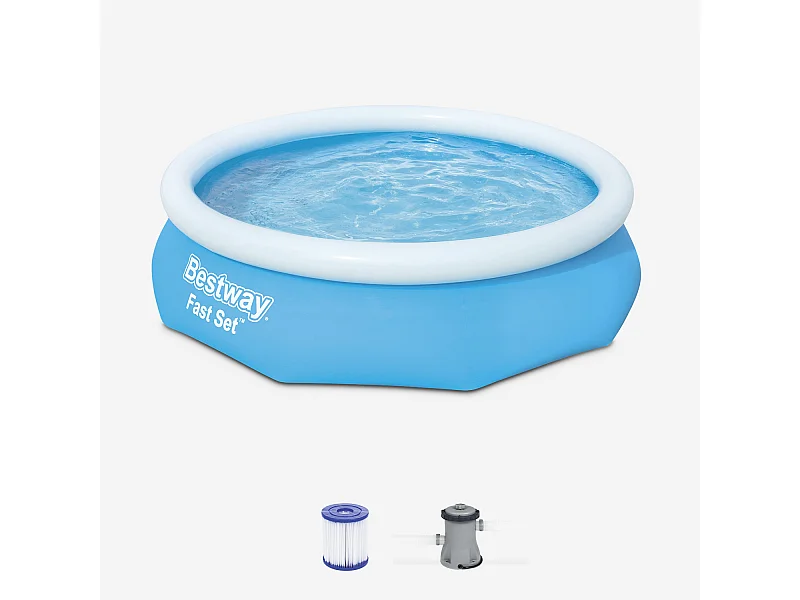 Piscine Autoportante Bestway Fast Set 305x76 cm Filtre à Cartouche de 1.249 litres/heure