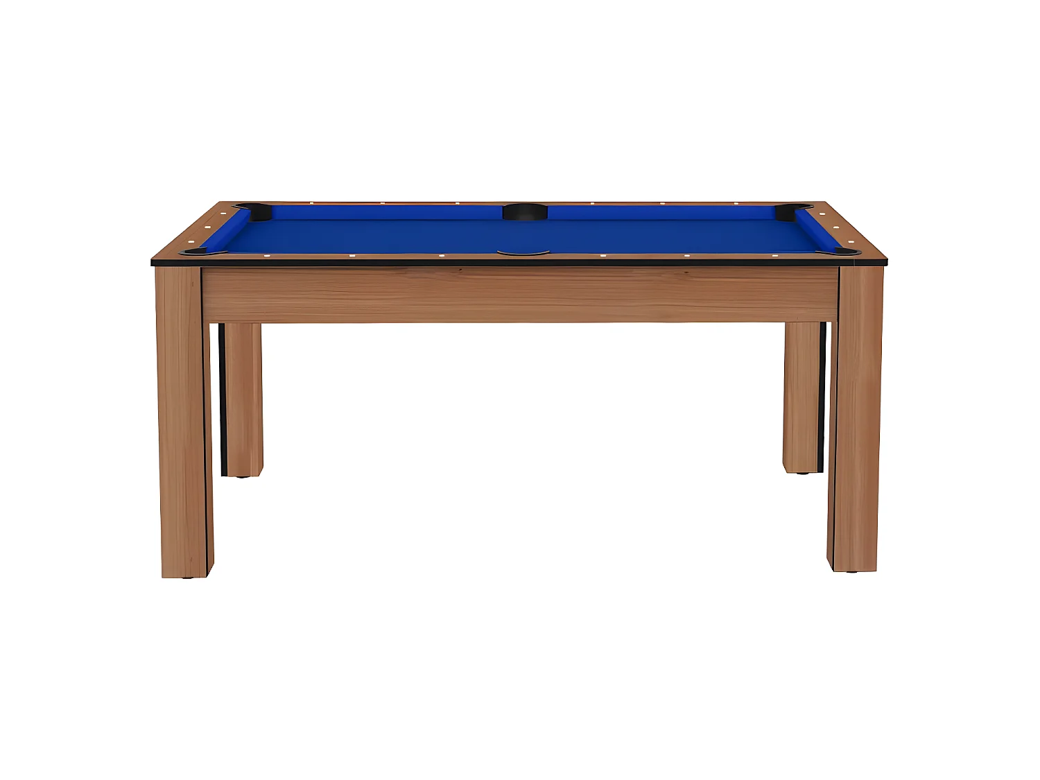 Table de Billard Convertible "Ohio" 185cm Hêtre & Bleu
