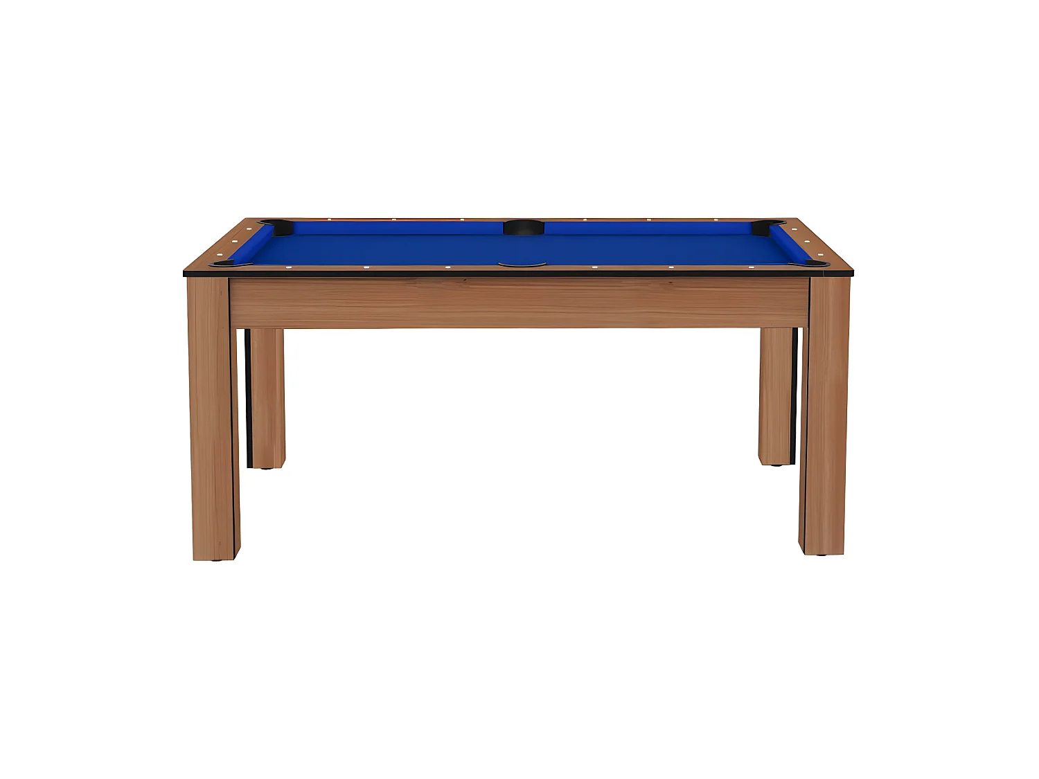Table de Billard Convertible "Ohio" 185cm Hêtre & Bleu