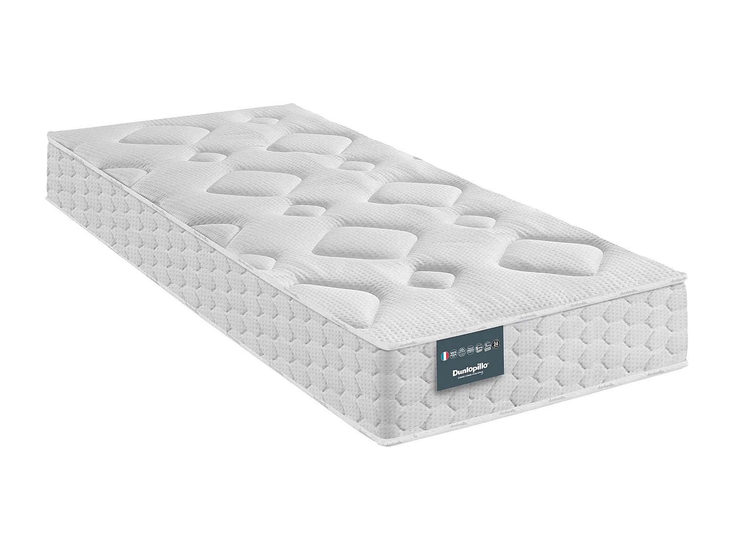 Matelas Dunlopillo couchage latex Aérial® ferme 24cm LILAS 90x190