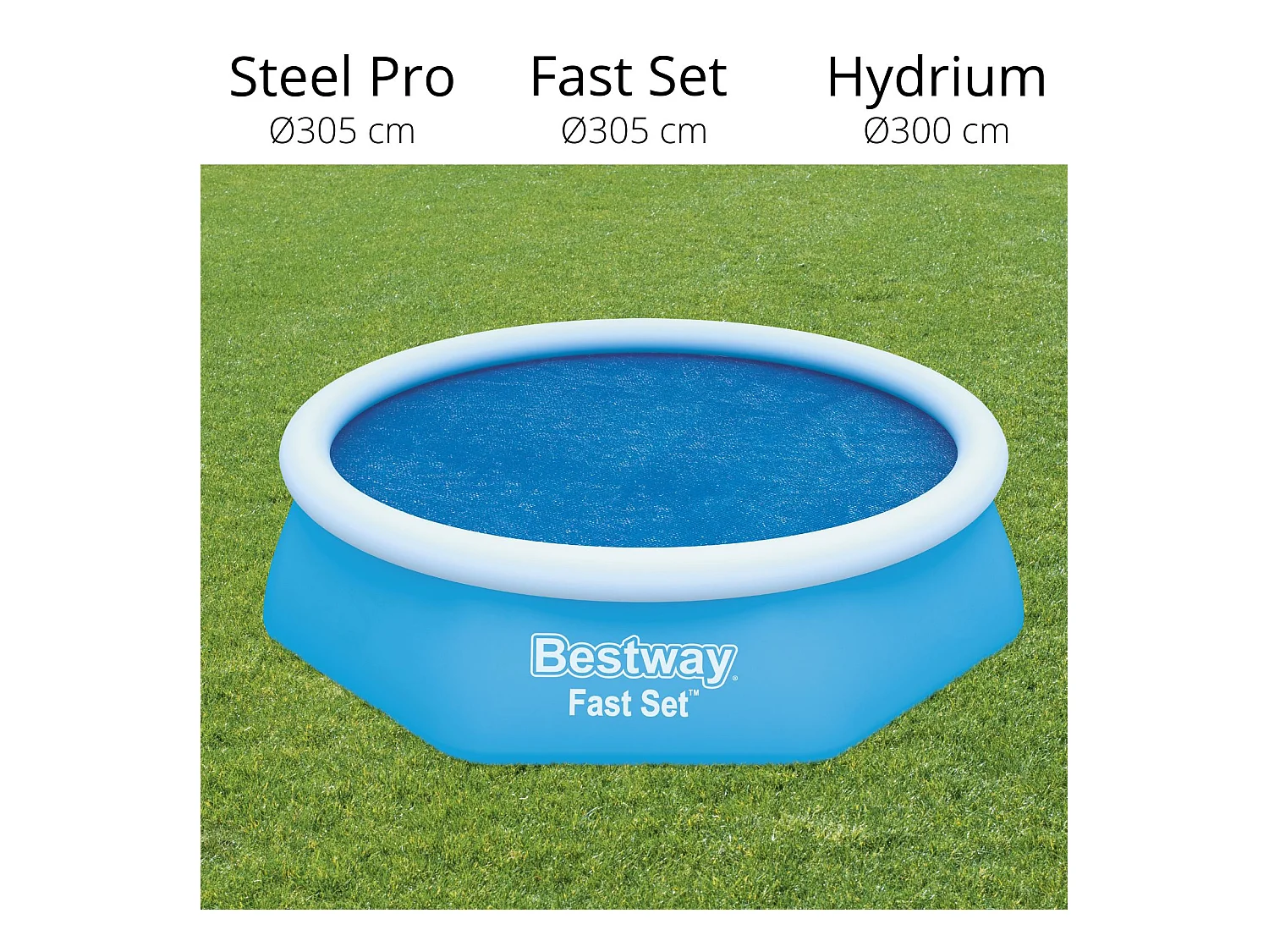 Bâche Solaire pour Piscine Hors-sol Bestway Ø289 cm Ronde