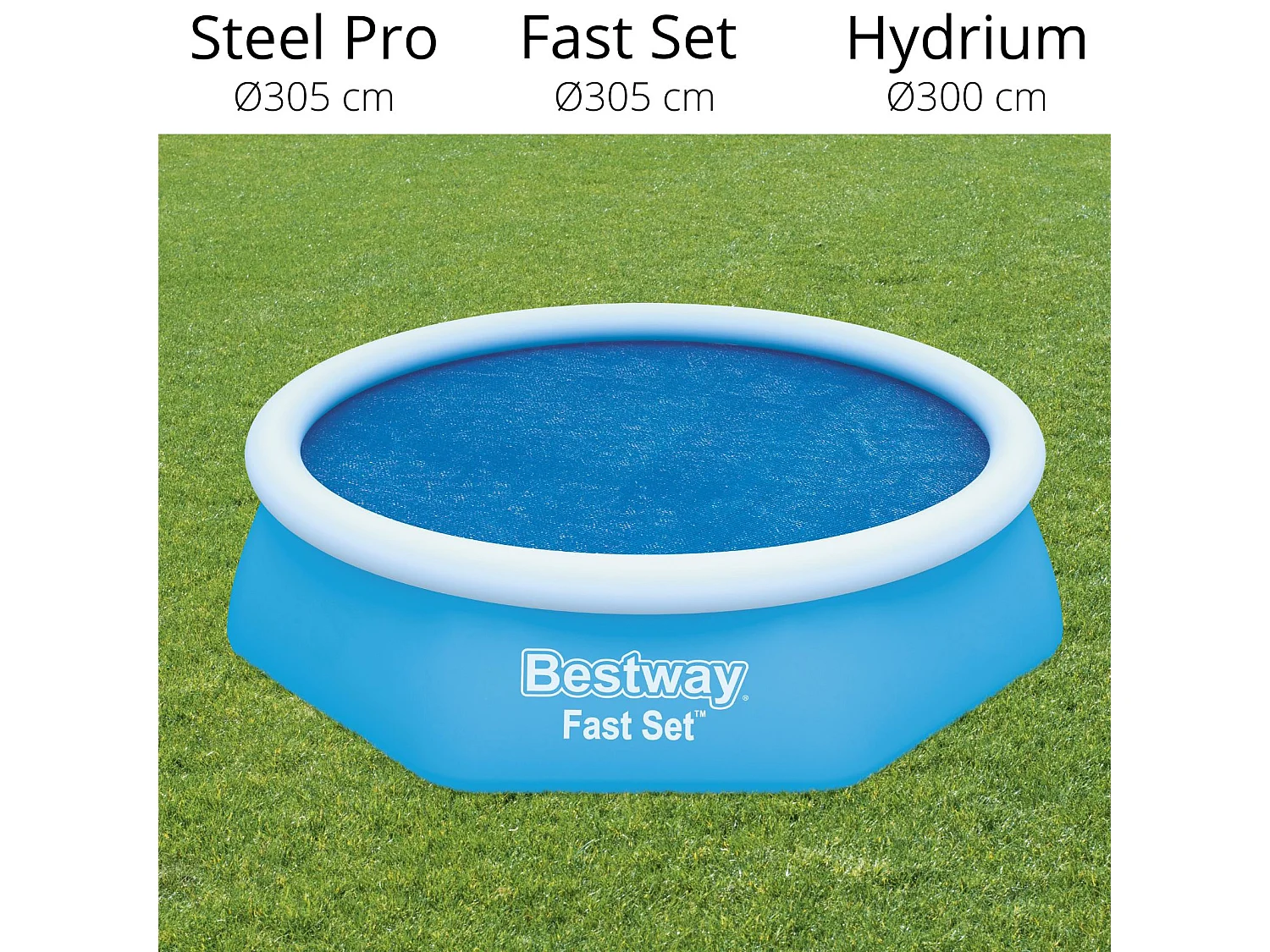 Bâche Solaire pour Piscine Hors-sol Bestway Ø289 cm Ronde