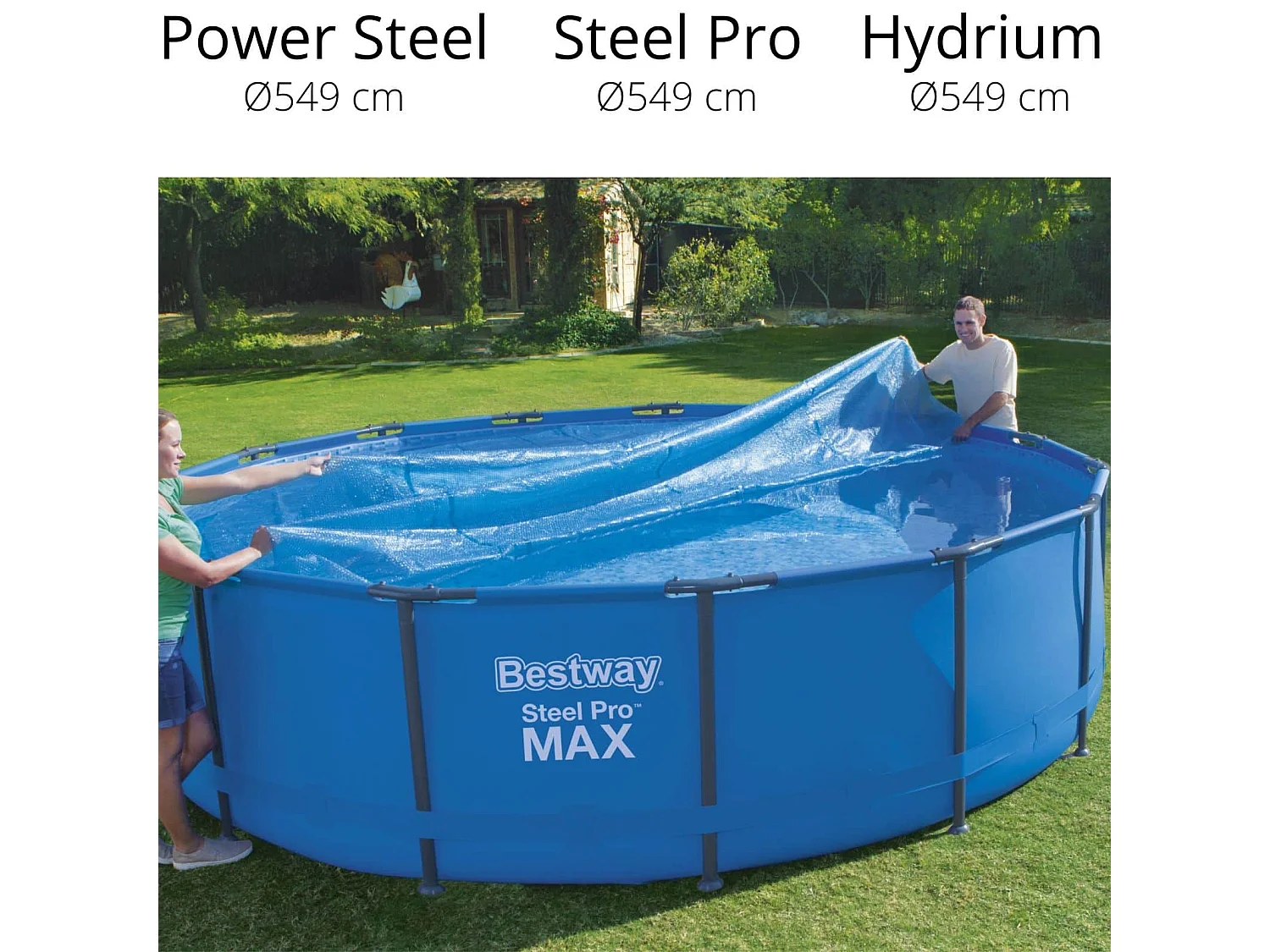 Cobertor Solar para Piscina Desmontable Bestway Ø527 cm Redonda