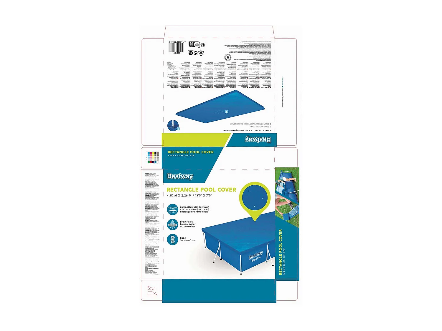 Cobertor Invierno para Piscina Desmontable Bestway 400x211 cm Rectangular