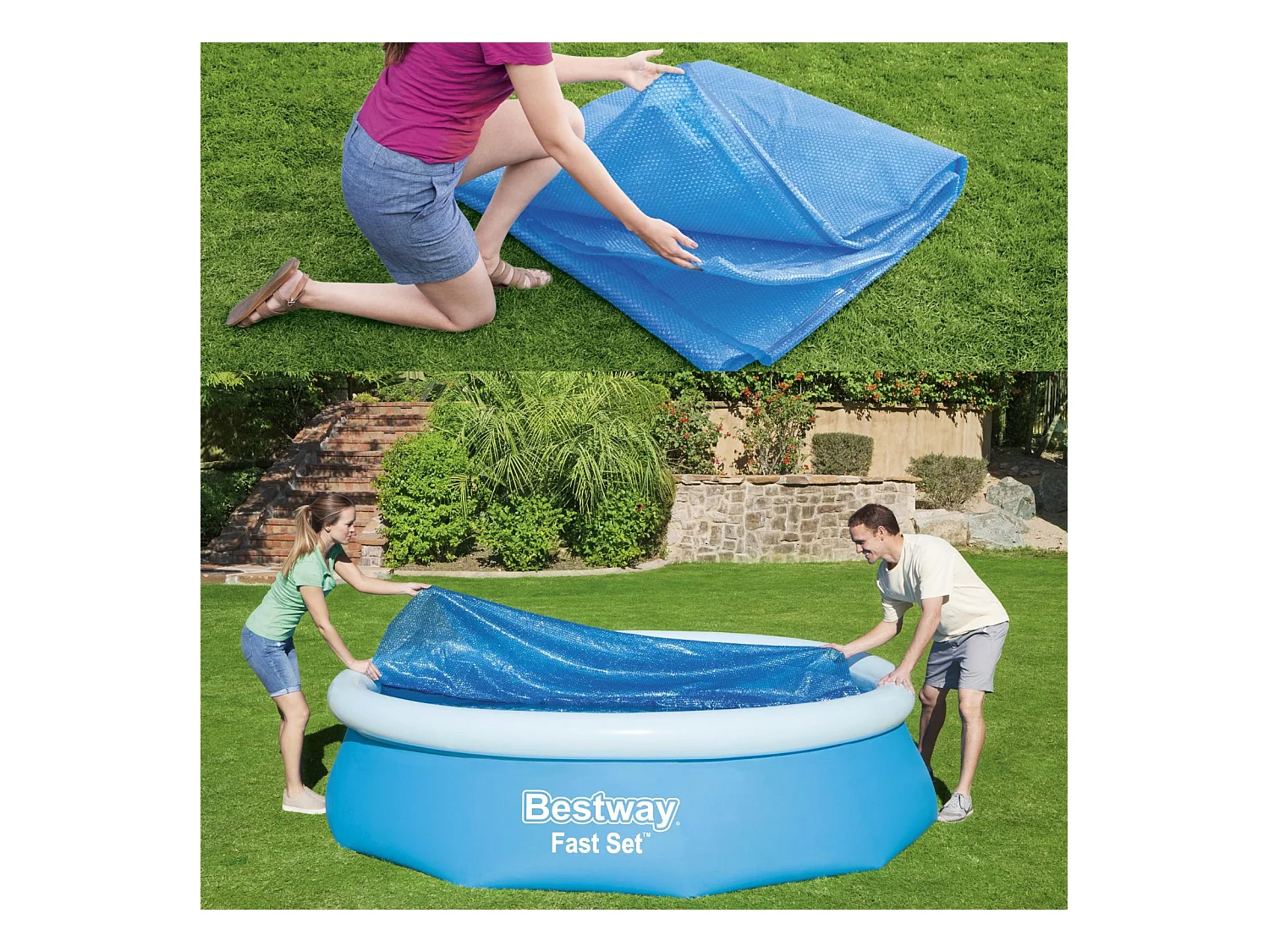 Bâche Solaire pour Piscine Hors-sol Bestway Ø462 cm Ronde