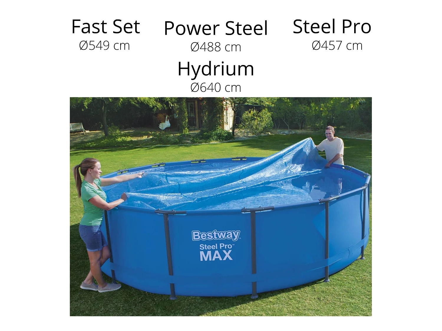 Bâche Solaire pour Piscine Hors-sol Bestway Ø462 cm Ronde