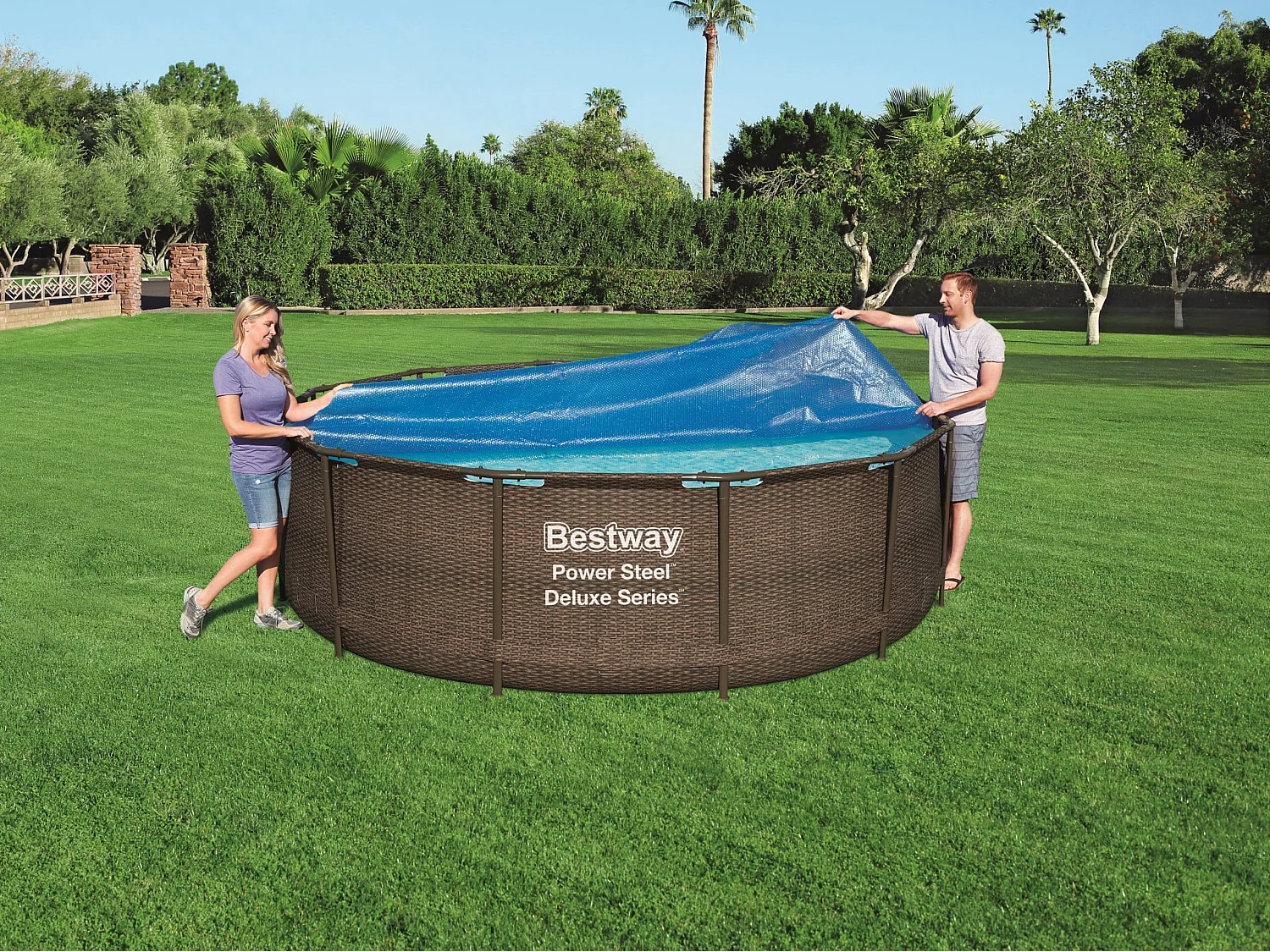 Cobertor Solar para Piscina Desmontable Bestway Ø356 cm Redonda