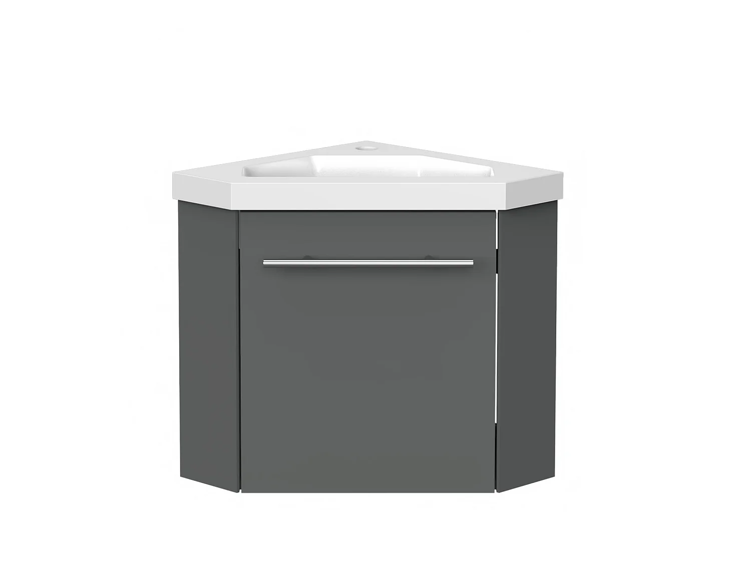 Meuble lave-mains l.39.5 x H.39.5 x P.42 Anthracite assemblé, Aica
