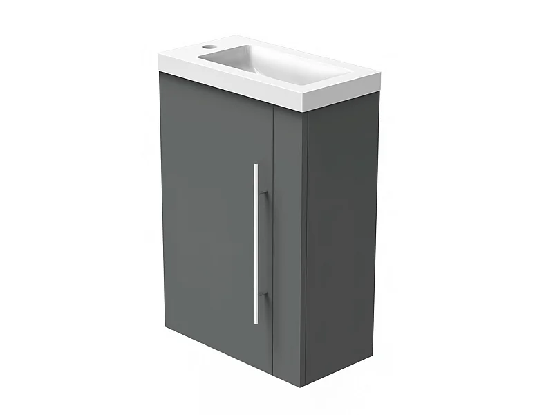 Meuble lave-mains l.44 x H.60 x P.23 Anthracite, Aica