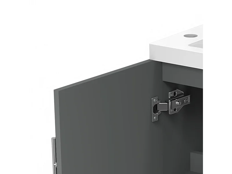 Meuble lave-mains l.44 x H.60 x P.23 Anthracite, Aica