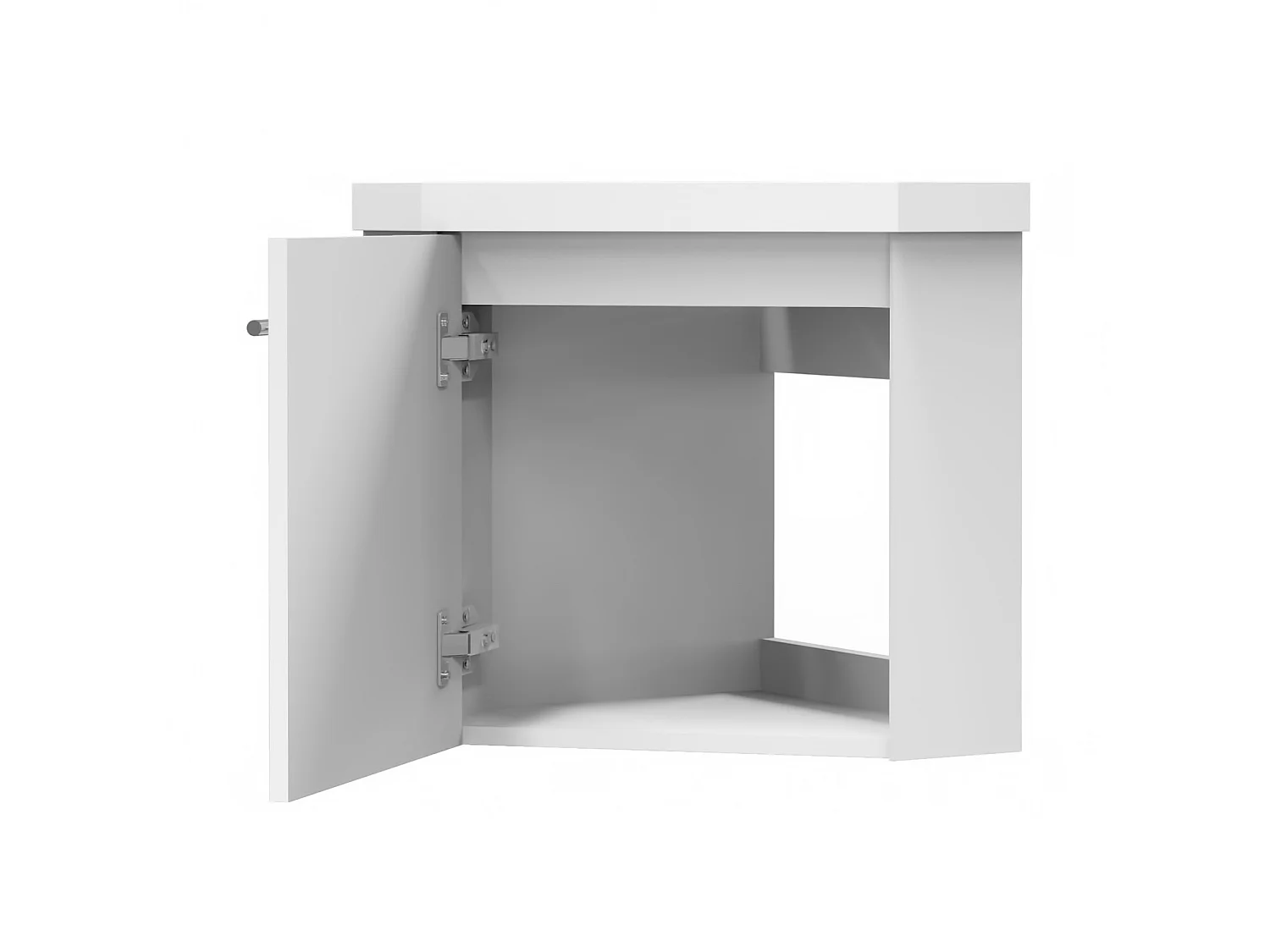 Meuble lave-mains l.39.5 x H.39.5 x P.42 Blanc assemblé, Aica