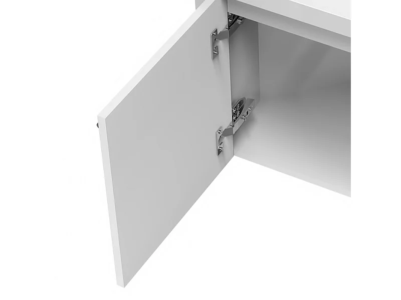 Meuble lave-mains l.39.5 x H.39.5 x P.42 Blanc assemblé, Aica