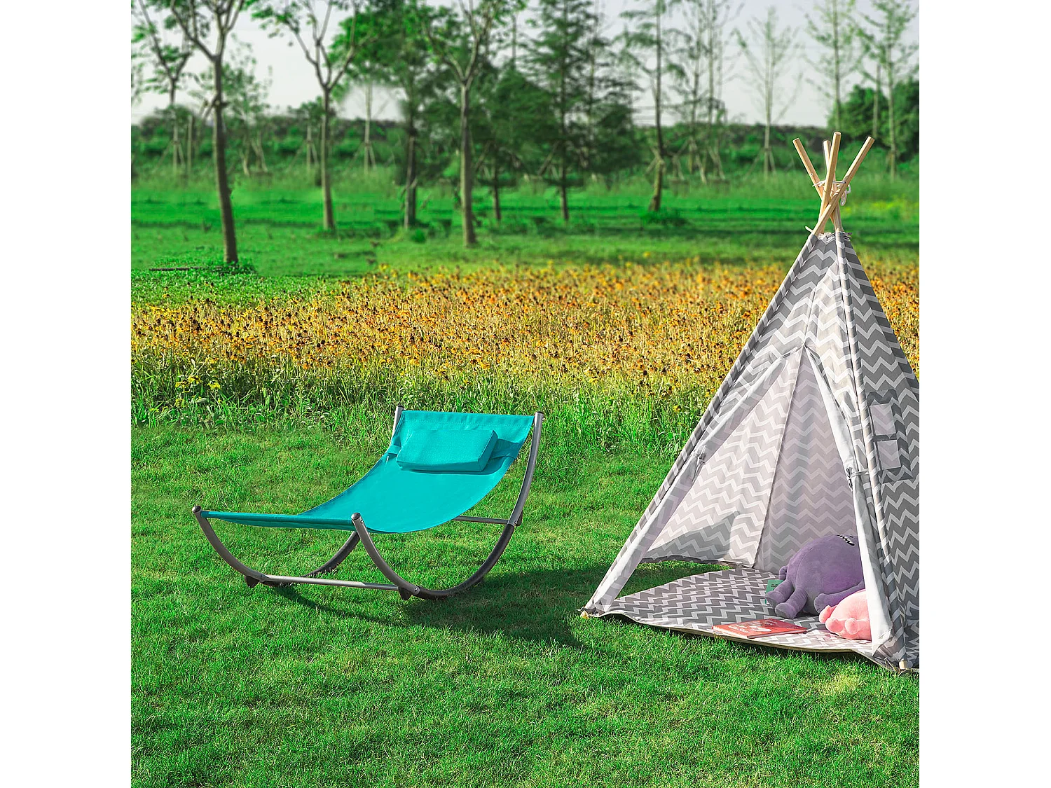 SoBuy KMB04-B Kinderhangmatbedligstoel