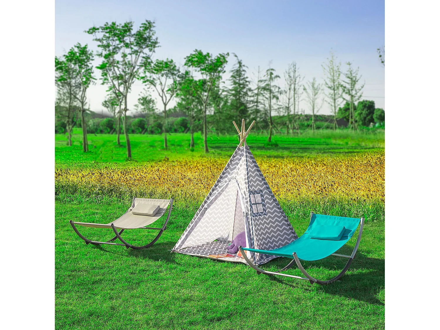 SoBuy KMB04-B Kinderhangmatbedligstoel