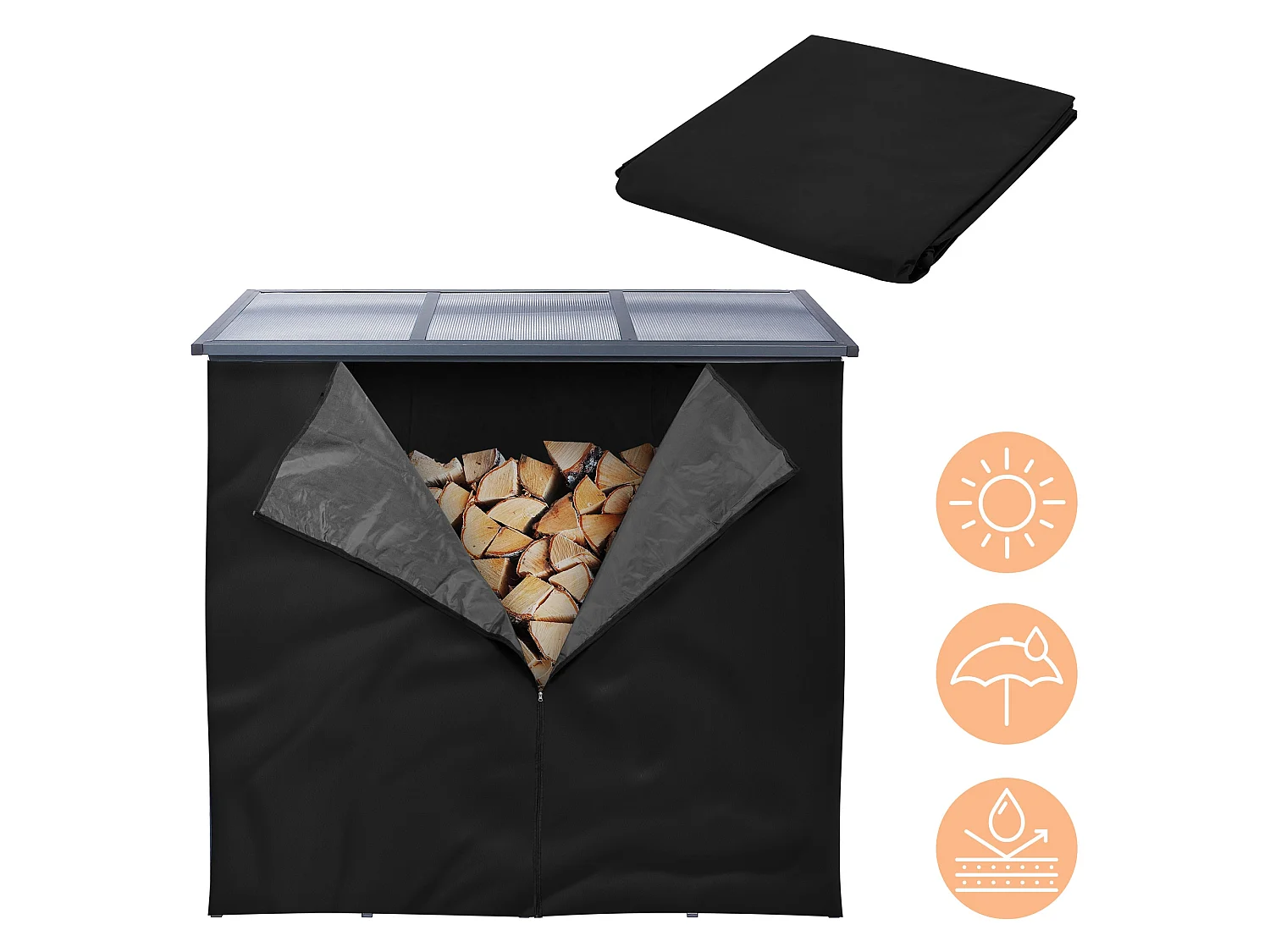 Cubierta protectora Estante para leña Cubierta del estante para leña Protección