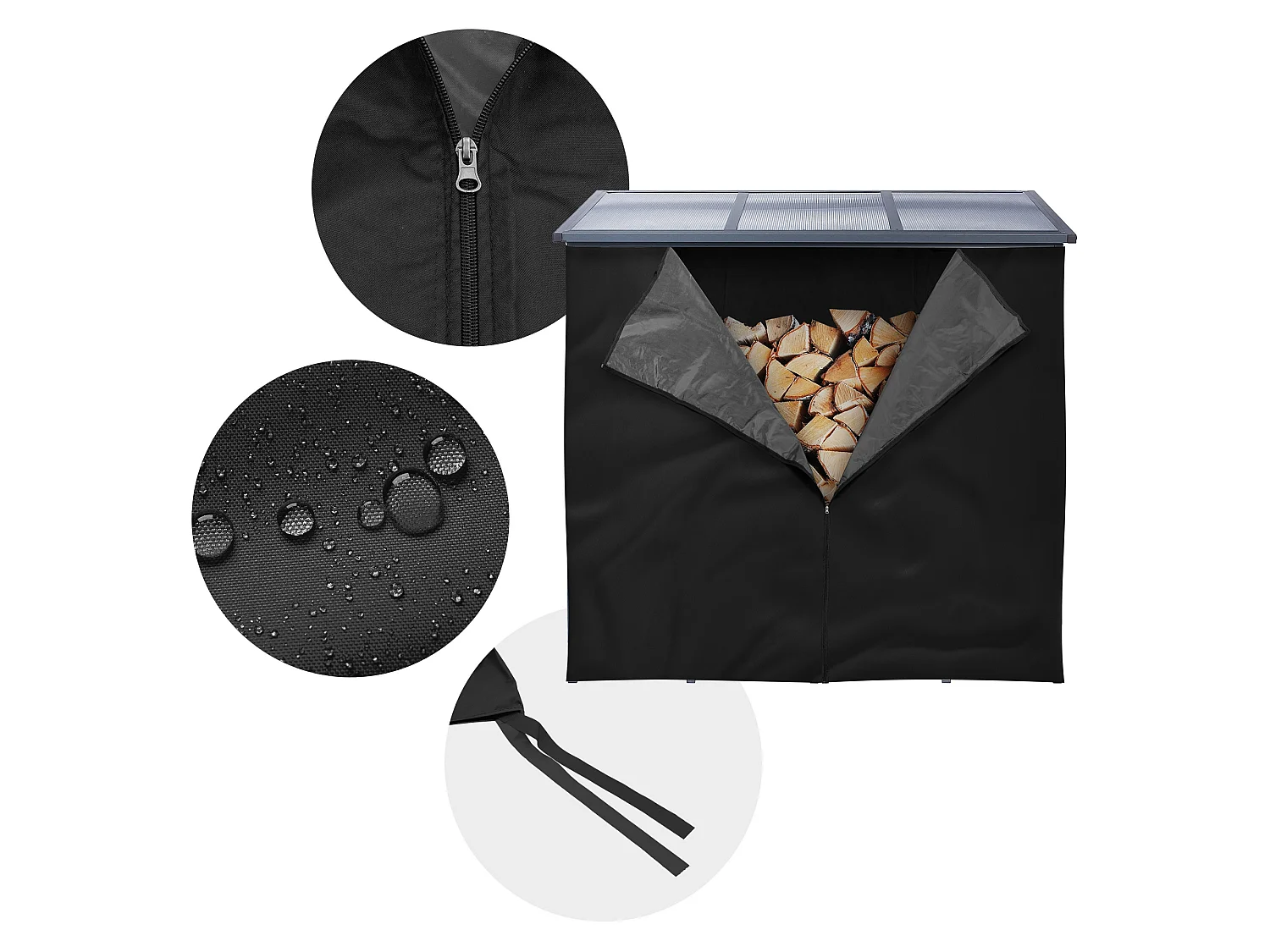 Cubierta protectora Estante para leña Cubierta del estante para leña Protección