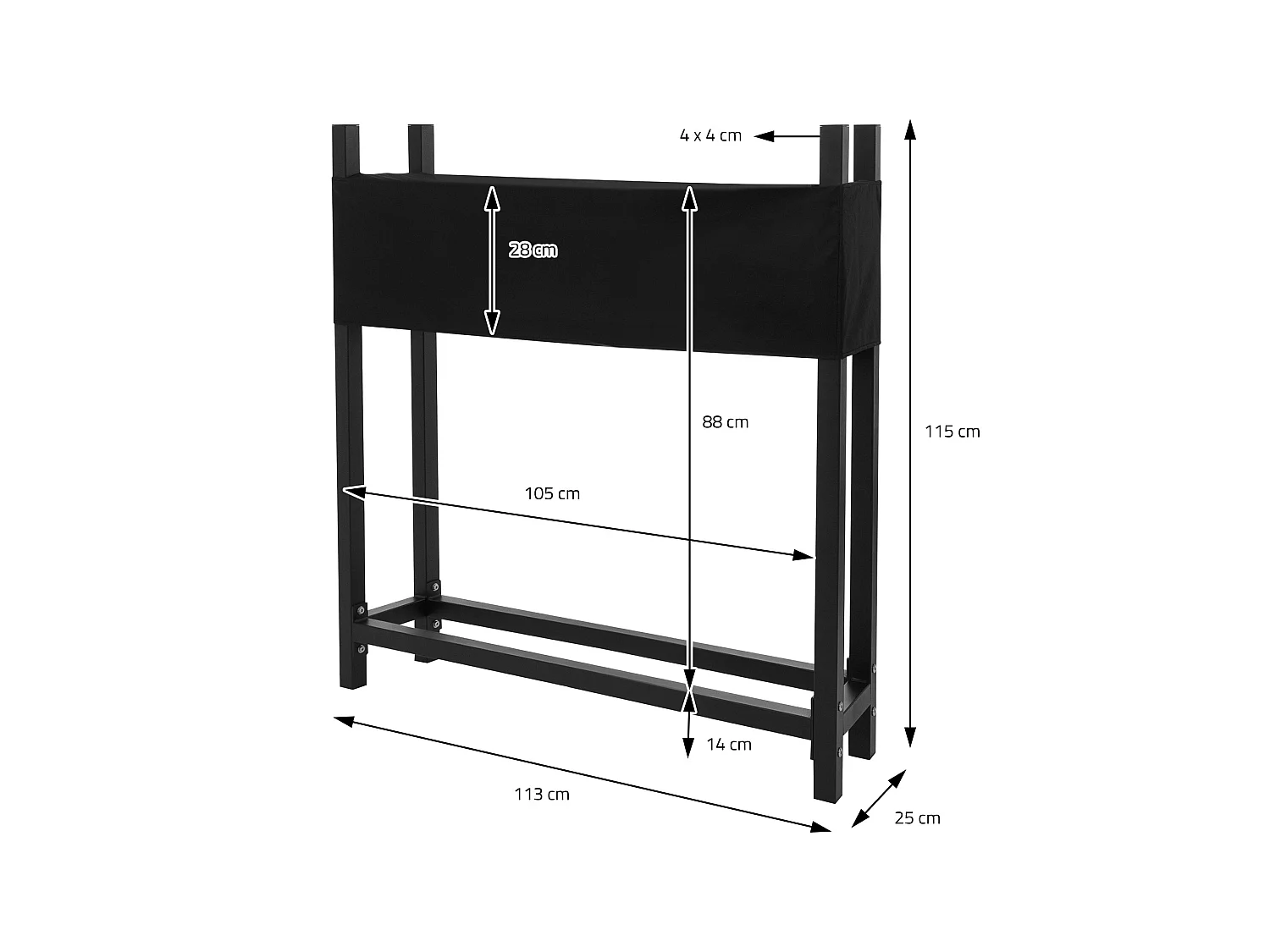 Estante para leña con tapa Estante para leña Ayuda para apilar leña