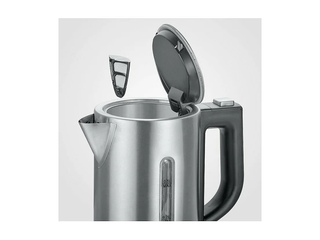 Hervidor de viaje SEVERIN - 0,5 L - 1100 W - Acero inoxidable y negro