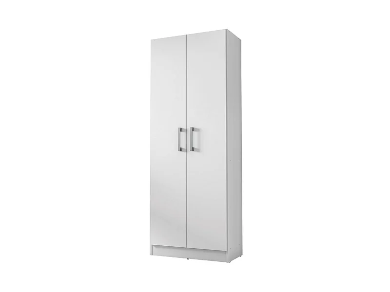 Armoire 2 Portes Blanche Mutifonctions 5 Niches L 61 H 160.6 P 31.8 cm