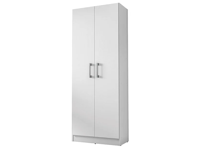 Armoire 2 Portes Blanche Mutifonctions 5 Niches L 61 H 160.6 P 31.8 cm