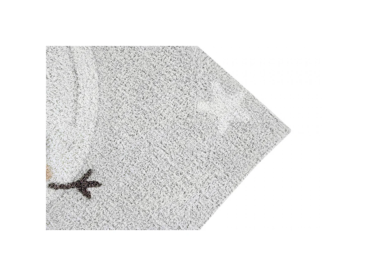 Tapis lavable en machine enfant gris Happy Moon Lorena Canals Rectangulaire Enfant