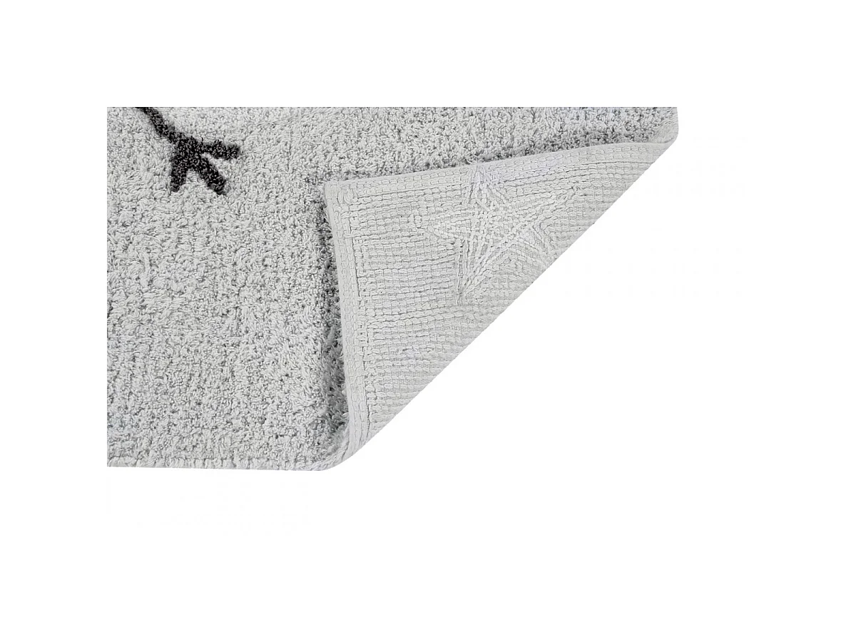 Tapis lavable en machine enfant gris Happy Moon Lorena Canals Rectangulaire Enfant