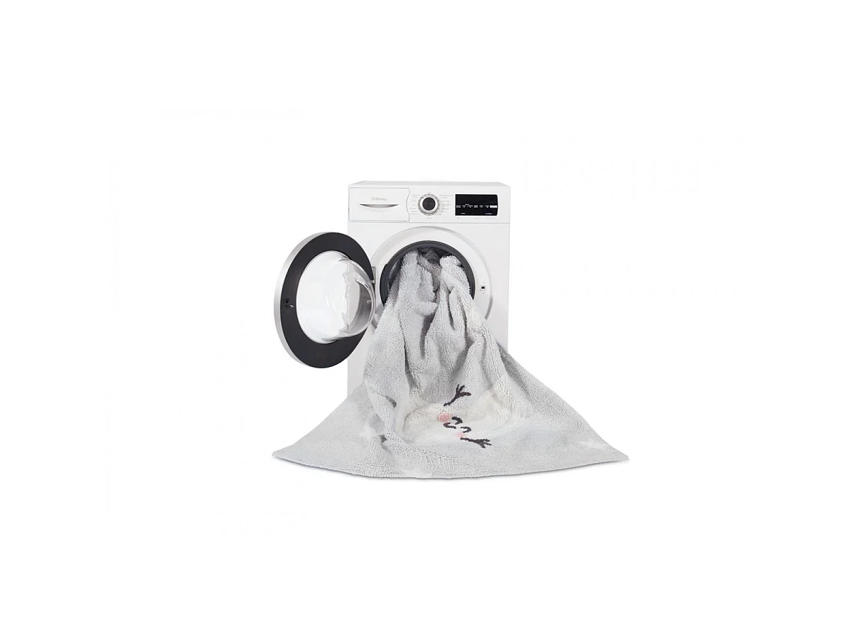 Tapis lavable en machine enfant gris Happy Moon Lorena Canals Rectangulaire Enfant