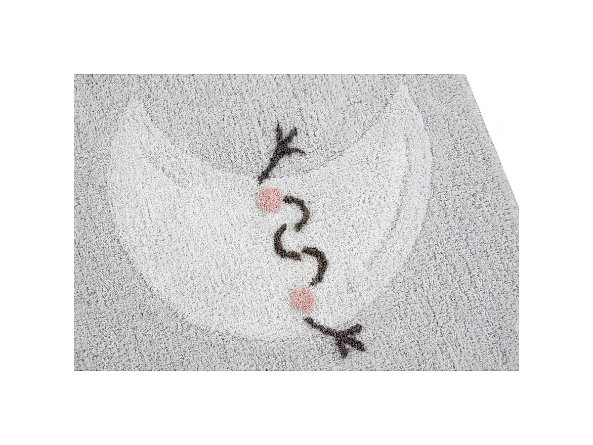 Tapis lavable en machine enfant gris Happy Moon Lorena Canals Rectangulaire Enfant