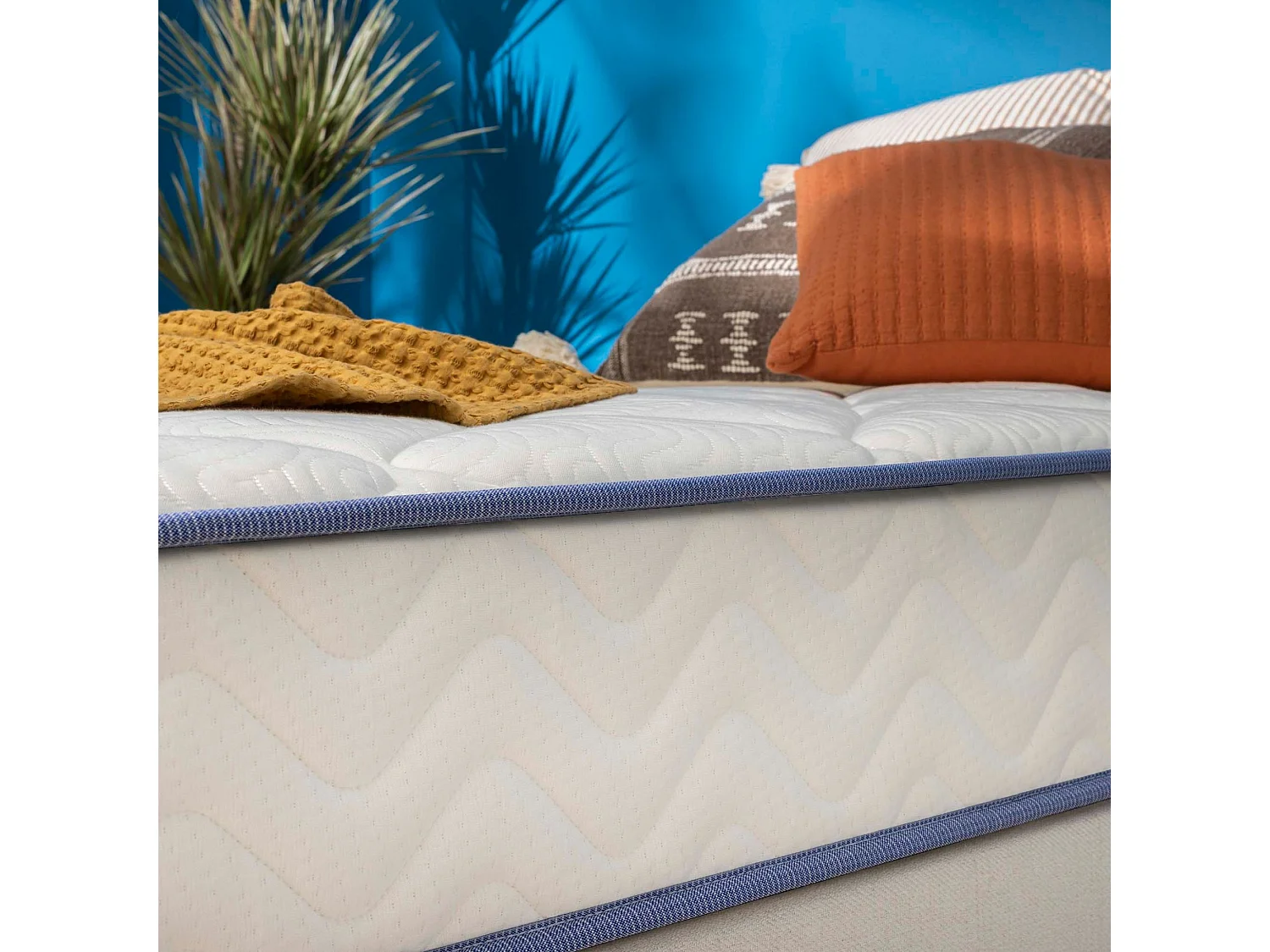Matelas ressorts ensachés + mousse mémoire Merinos SWEETY 90x190