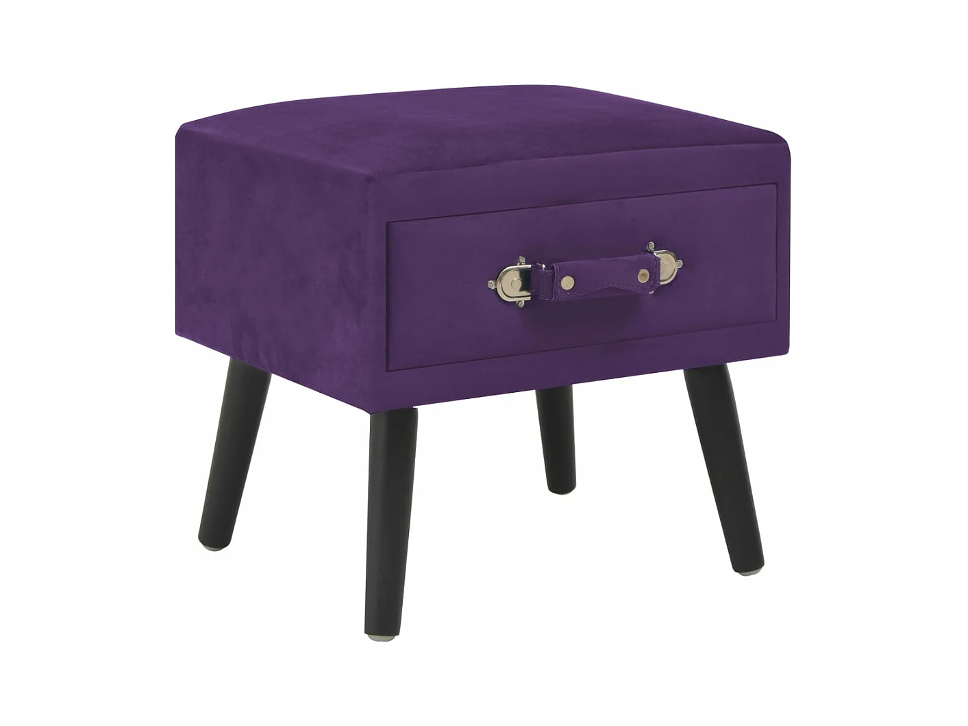 Comodino comodino cassettiera armadio viola scuro mobili camera da letto 40x35x40 cm velluto 1402063