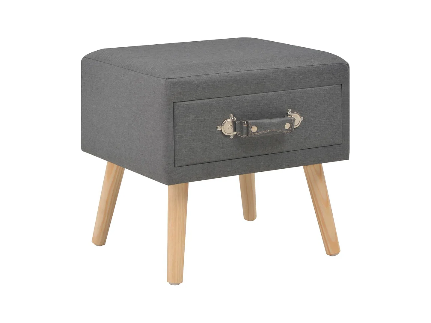 Comodino comodino cassettiera armadio mobili camera da letto grigio scuro 40x35x40 cm tessuto 1402148