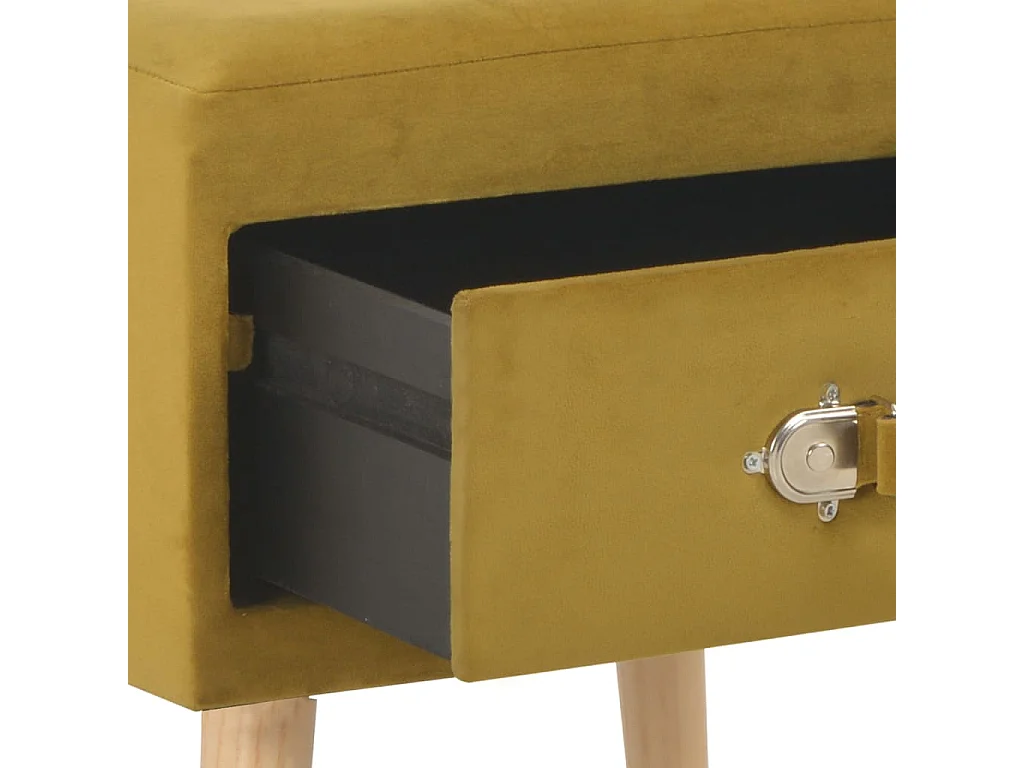 Table de nuit chevet jaune 40 x 35 x 40 cm 1402066