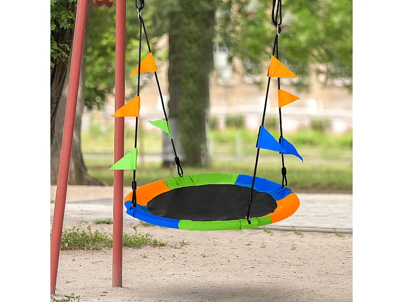 Columpio de jardín infantil multicolor 100x100x180 cm Outsunny