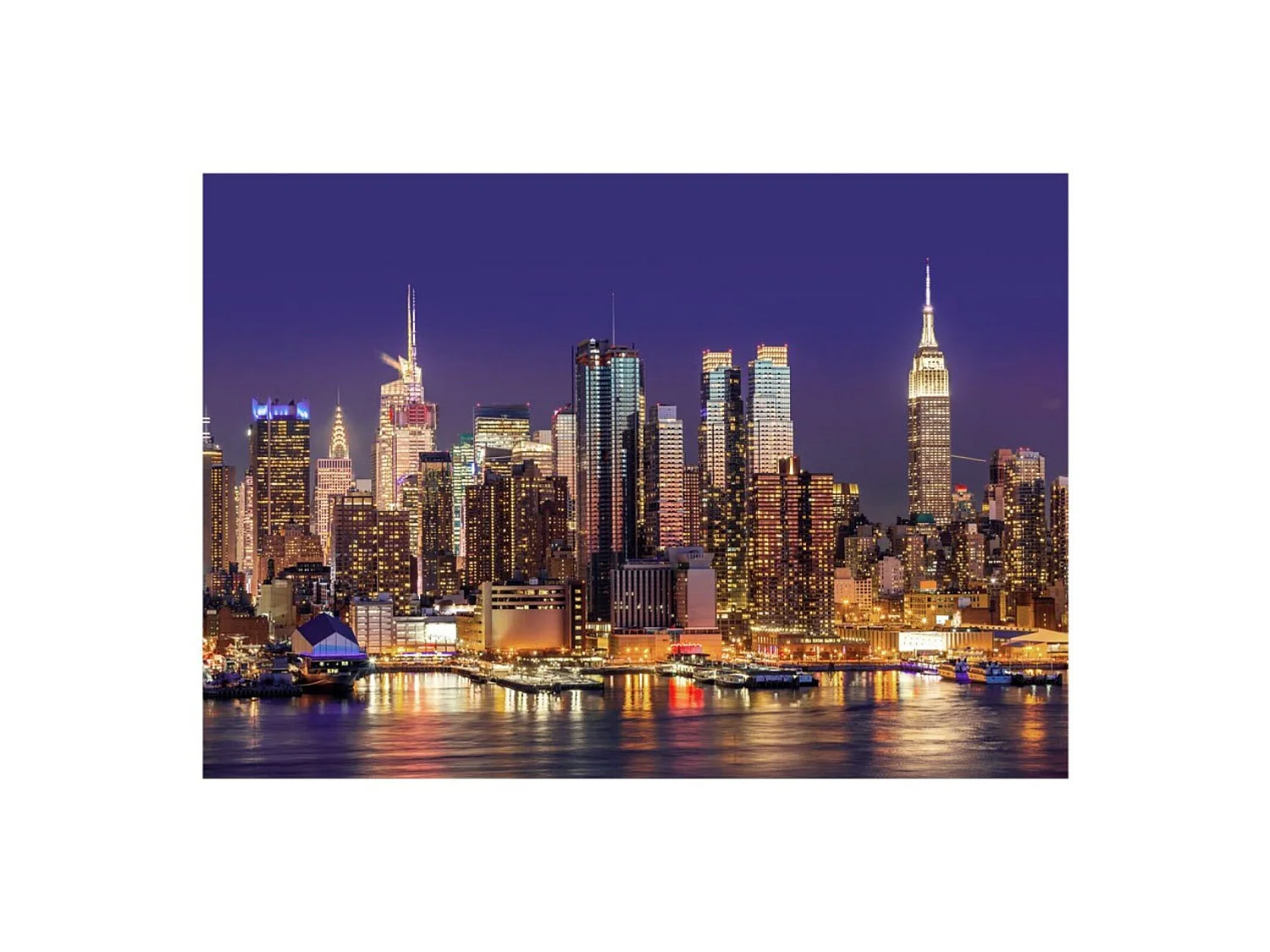 Papier peint ville de nuit de nyc - 350 x 245 cm