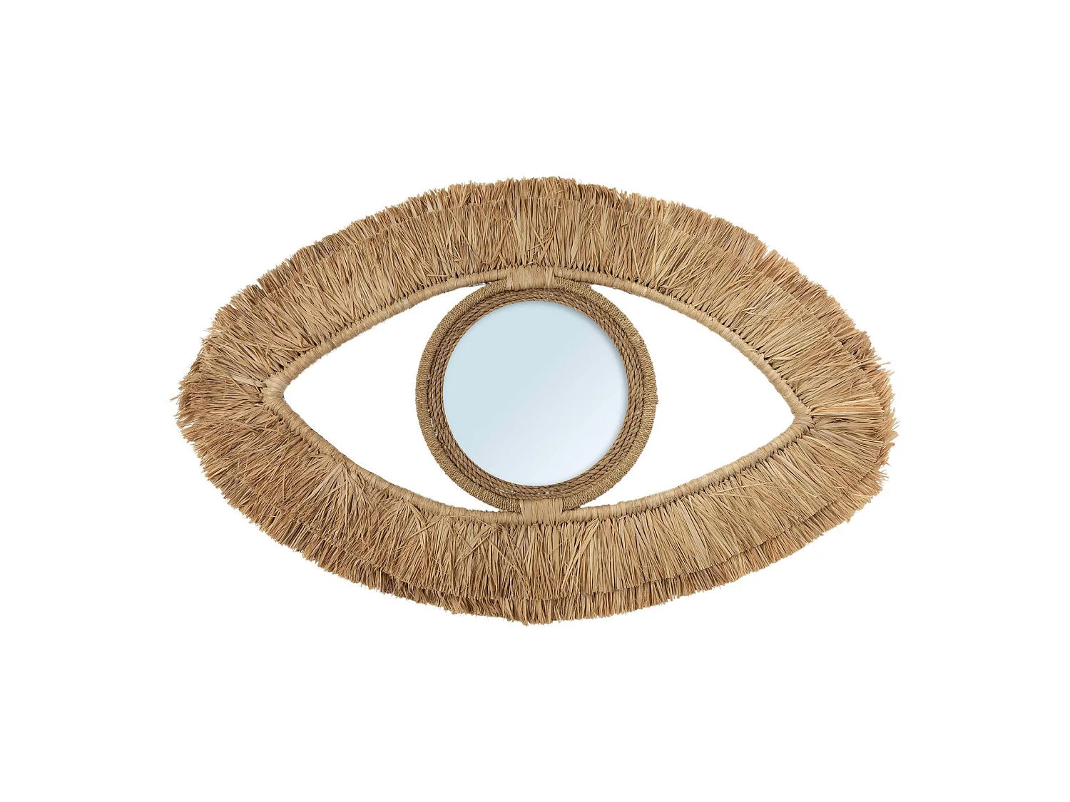 Miroir Raphia Bohème Bazar Bizar