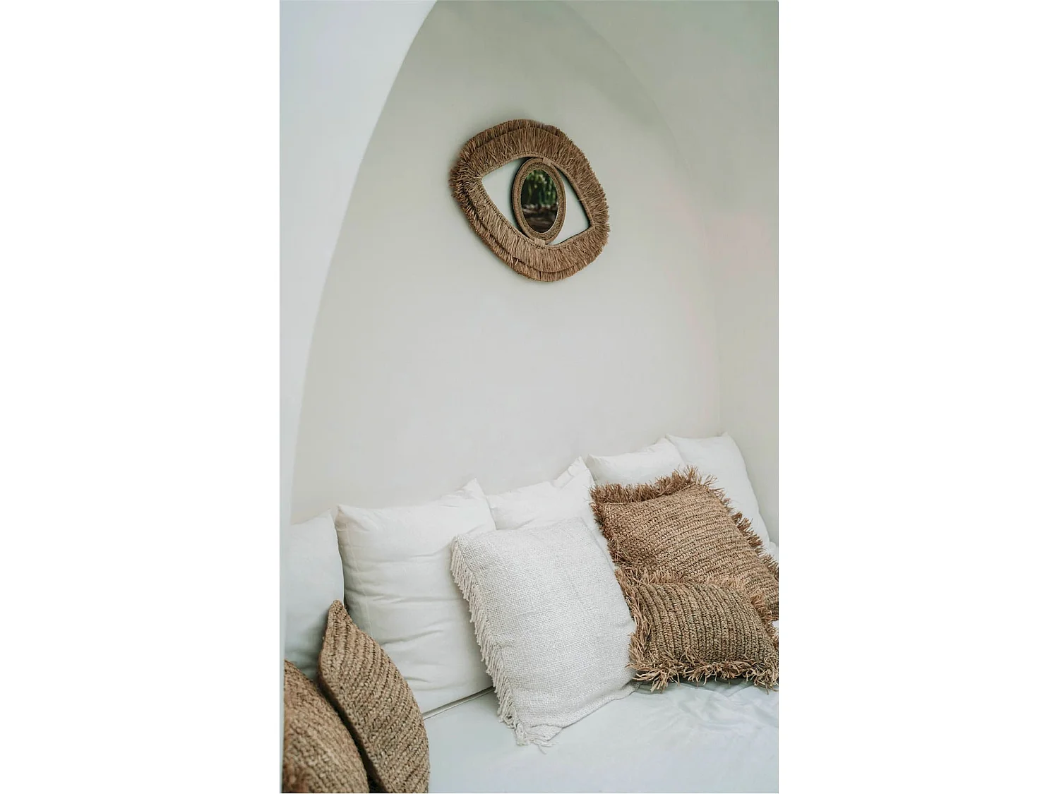 Miroir Raphia Bohème Bazar Bizar