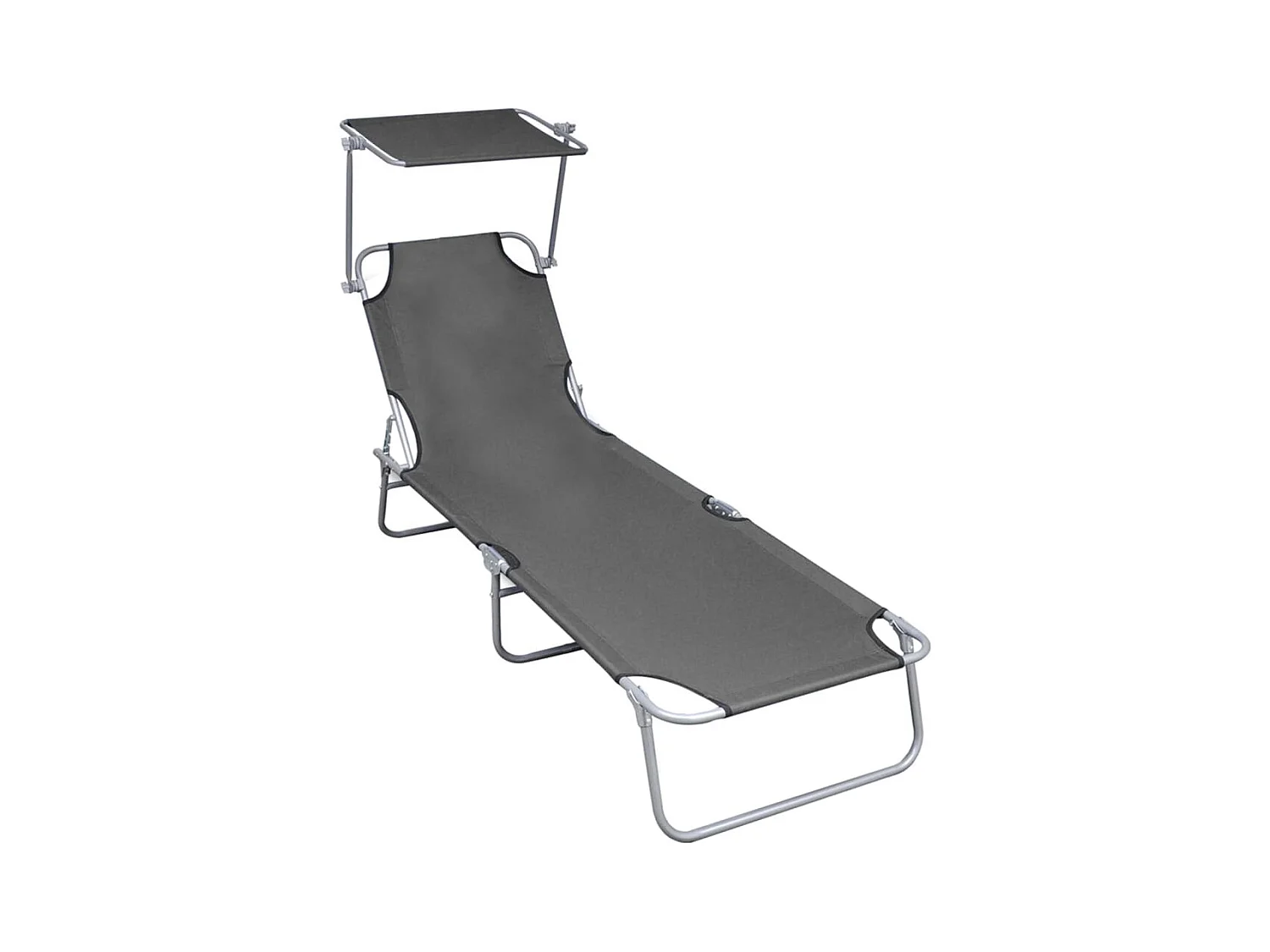 Transat chaise longue bain aluminium grise 188.5 x 57.5 x 27 cm 02_0012828