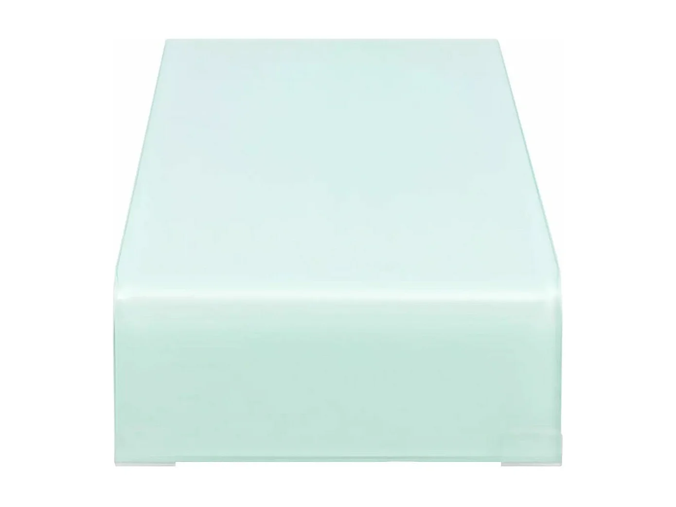 Mueble TV Buffet TV diseño práctico soporte televisión para monitor 70 cm cristal blanco 2502049