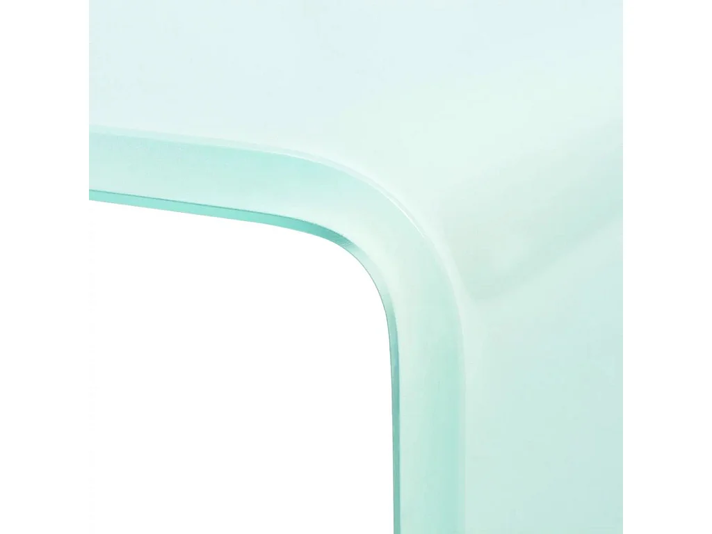 Mueble TV Buffet TV diseño práctico soporte televisión para monitor 70 cm cristal blanco 2502049