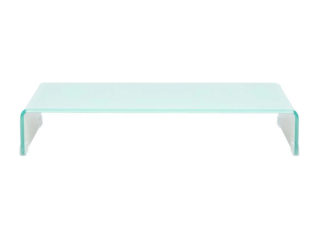 Pratico supporto TV/buffet/supporto per monitor di design per TV in vetro bianco da 70 cm 2502049