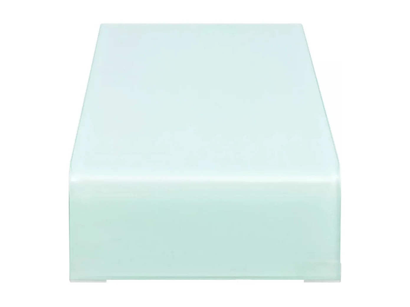 Pratico supporto TV/buffet/supporto per monitor di design per TV in vetro bianco da 70 cm 2502049