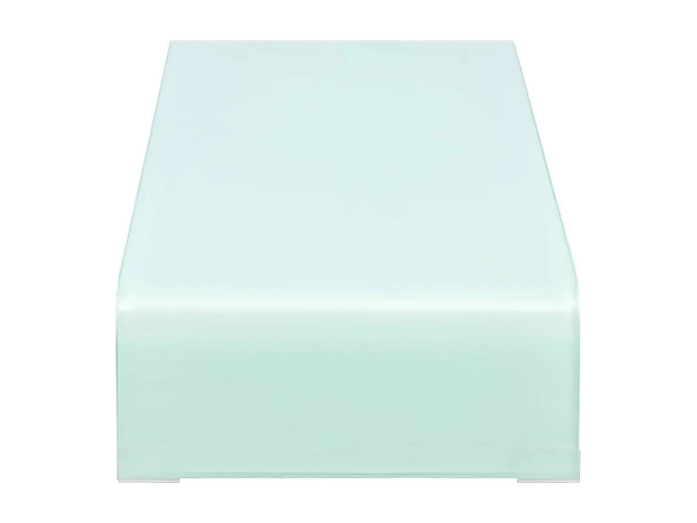 Mueble TV Buffet TV diseño práctico soporte televisión para monitor 80 cm cristal blanco 2502231