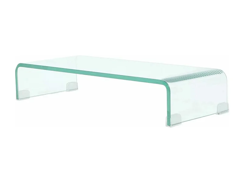 Mobile TV TV buffet pratico televisore dal design per monitor da 60 cm in vetro trasparente 2502256