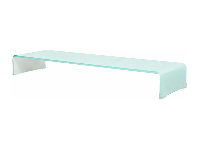 Móvel de TV Buffet de TV design prático suporte de televisão para monitor 100 cm vidro branco 2502222