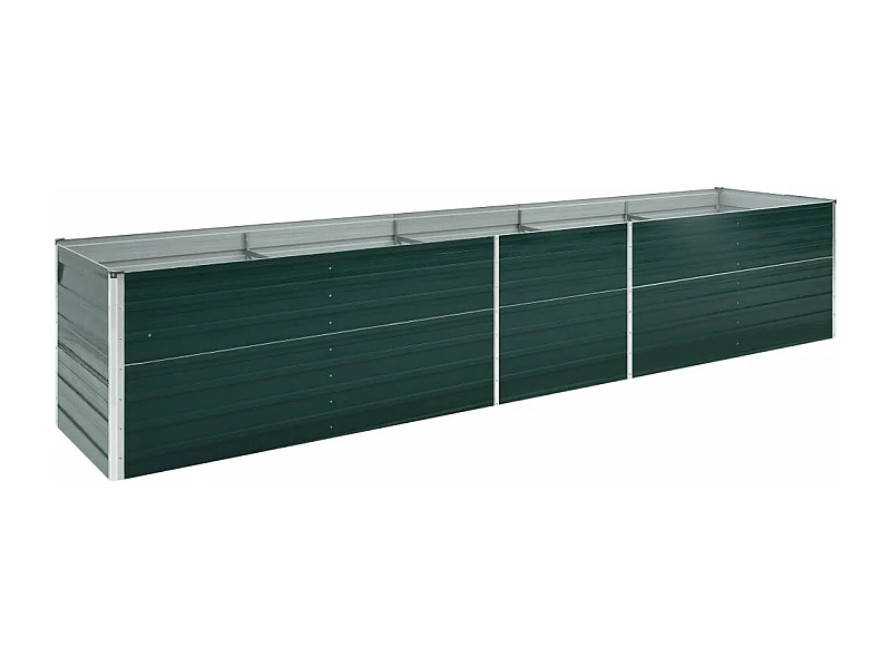 Fioriera rialzata per piante e fiori acciaio zincato 400 x 80 x 45 cm verde 02_0001118