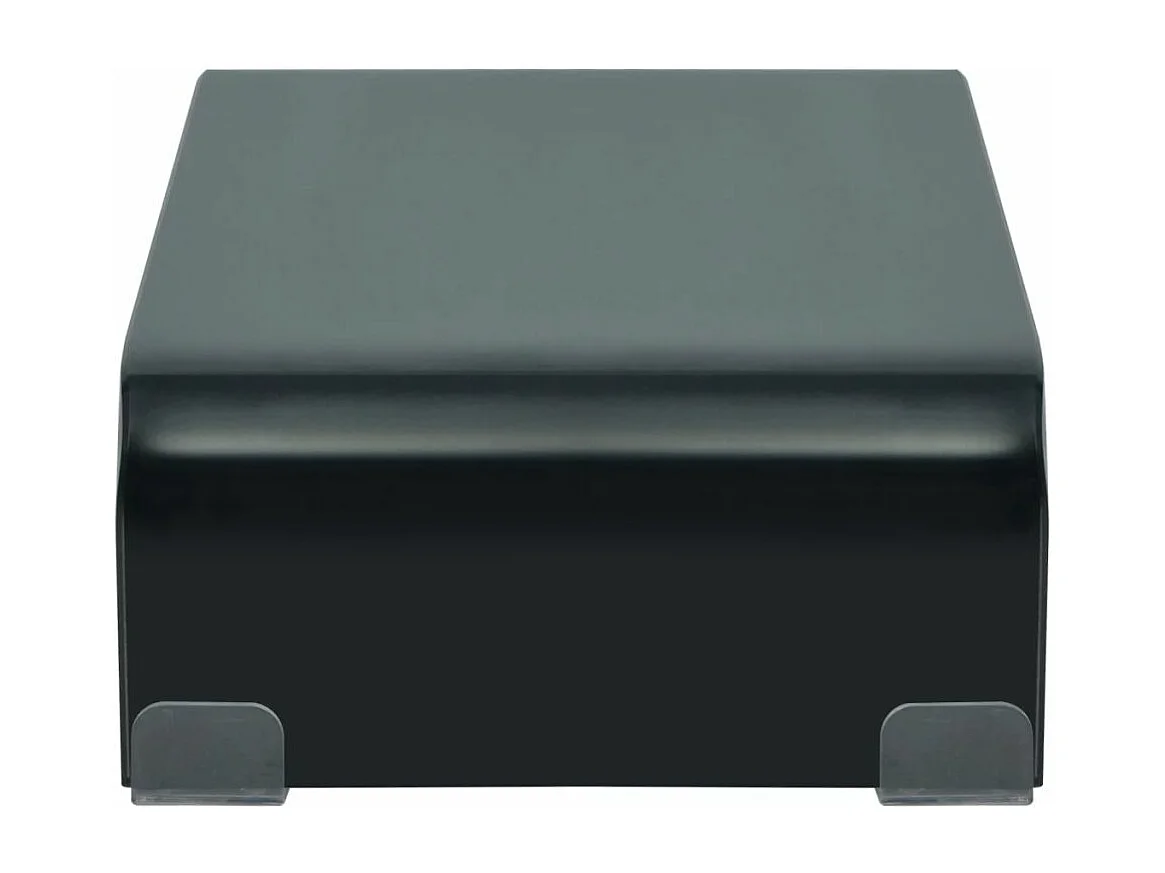 Mueble TV Buffet TV diseño práctico soporte televisión para monitor 40 cm cristal negro 2502228