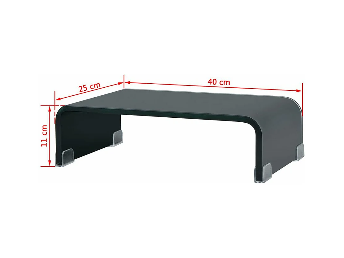 Meuble télé tv verre 40 x 25 x 11 cm 2502228