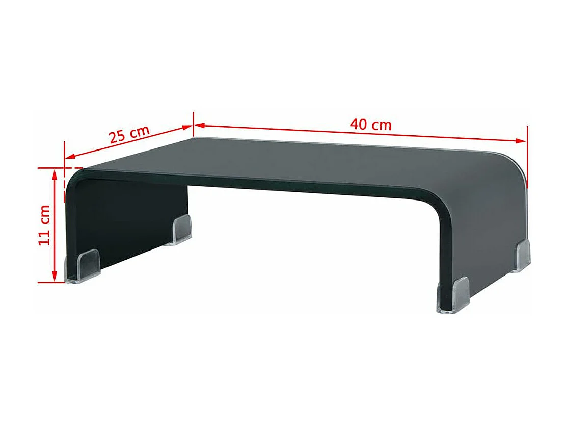 Meuble télé tv verre 40 x 25 x 11 cm 2502228
