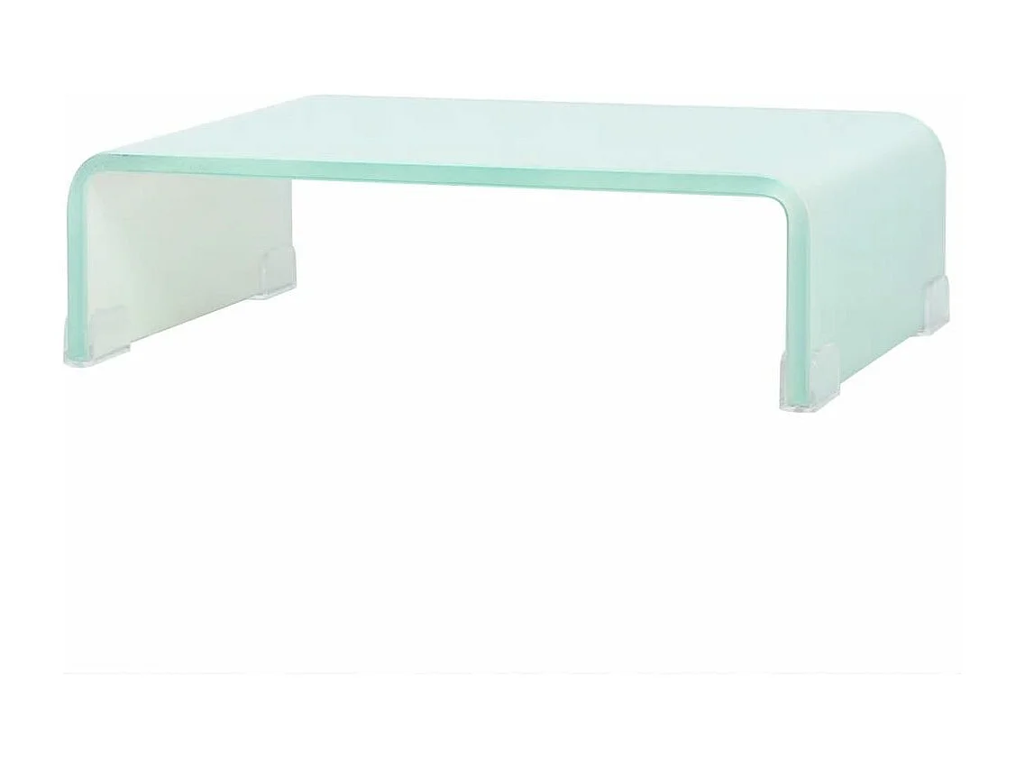 Móvel de TV Buffet de TV design prático suporte de televisão para monitor 40 cm vidro branco 2502227